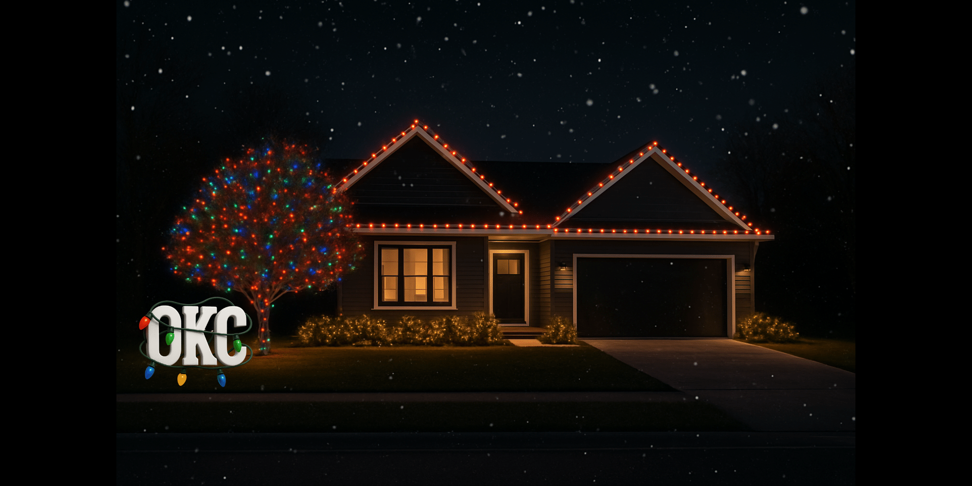 Oklahoma City Christmas lights installation