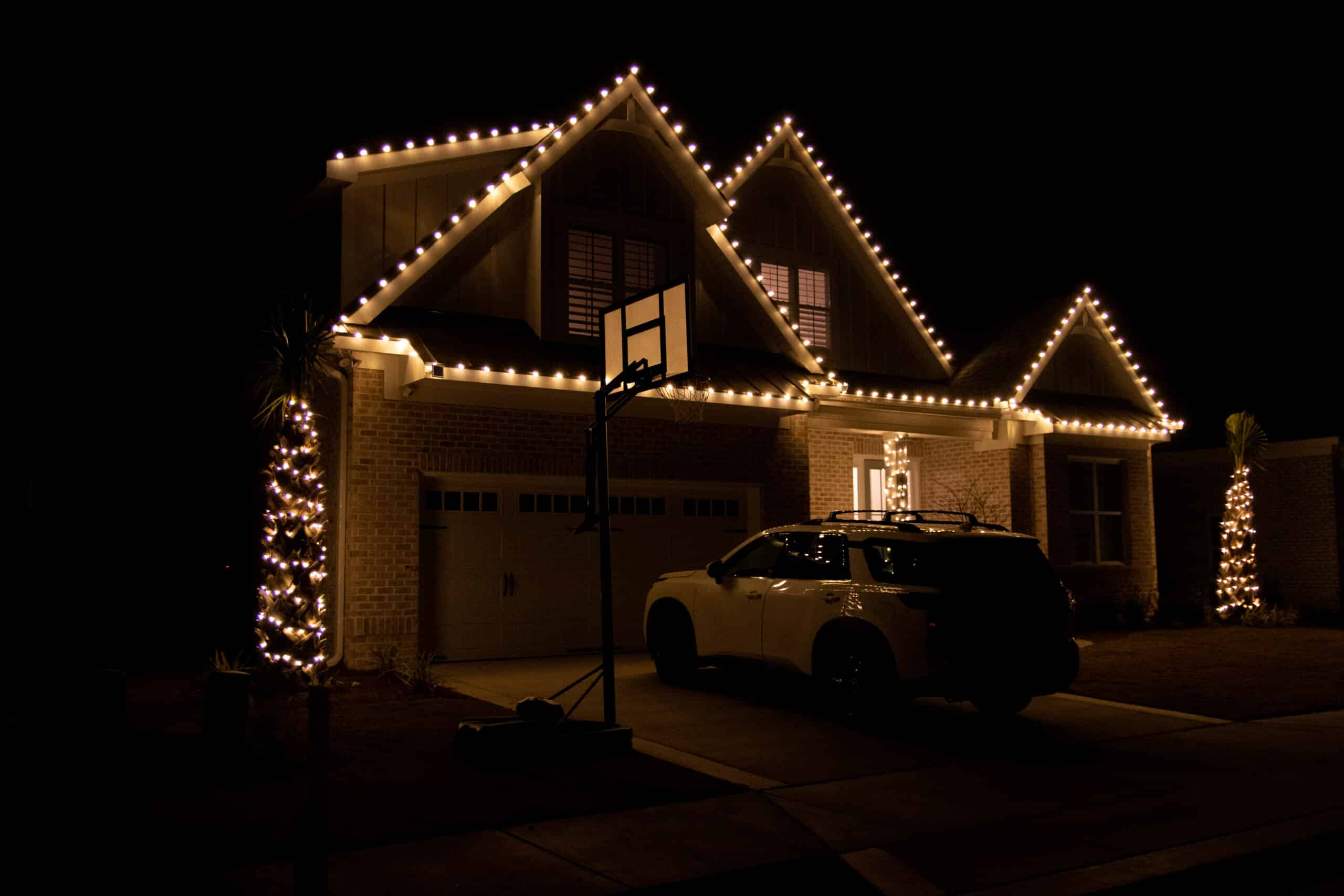 White Christmas Light Install OKC
