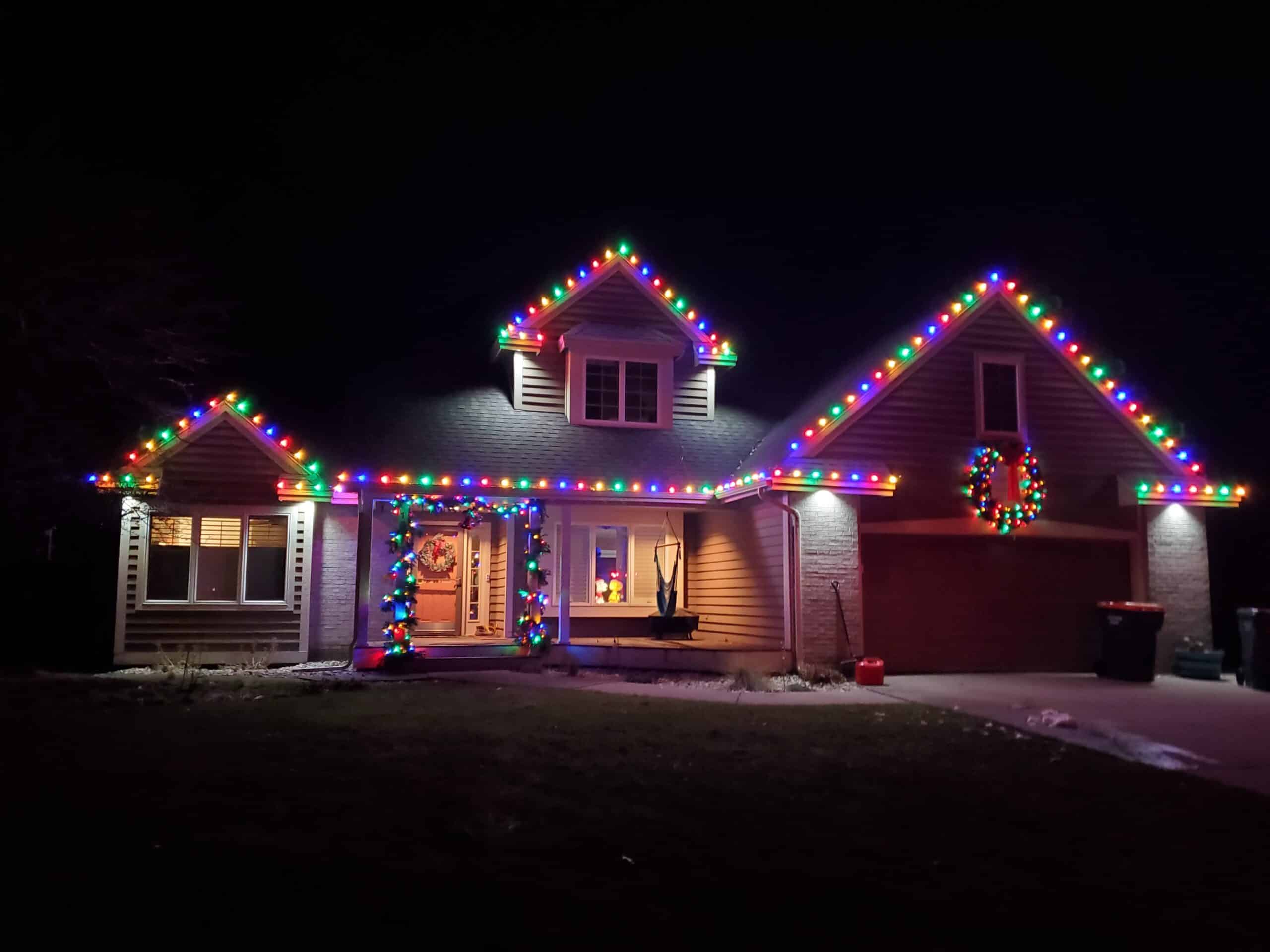 Multi Colored Christmas Lights OKC - Free Estimate