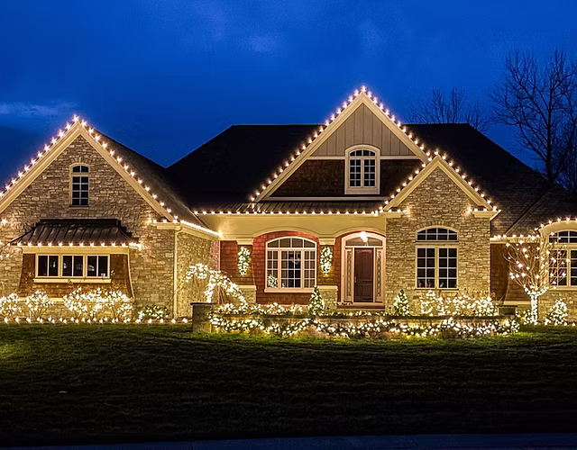 Full Christmas Light Installation Project in Moore, OK