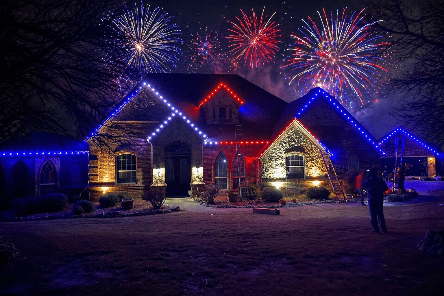 4th of July Permanent Outdoor Lighting in Oklahoma City
